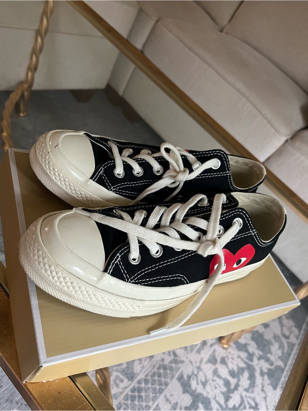 Comme Des Garçon PLAY sneakers.